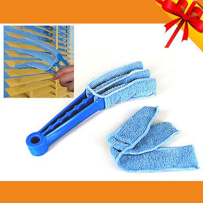 Microfibre Venetian Slats Triple Window Blind Cleaner & Duster Tool #