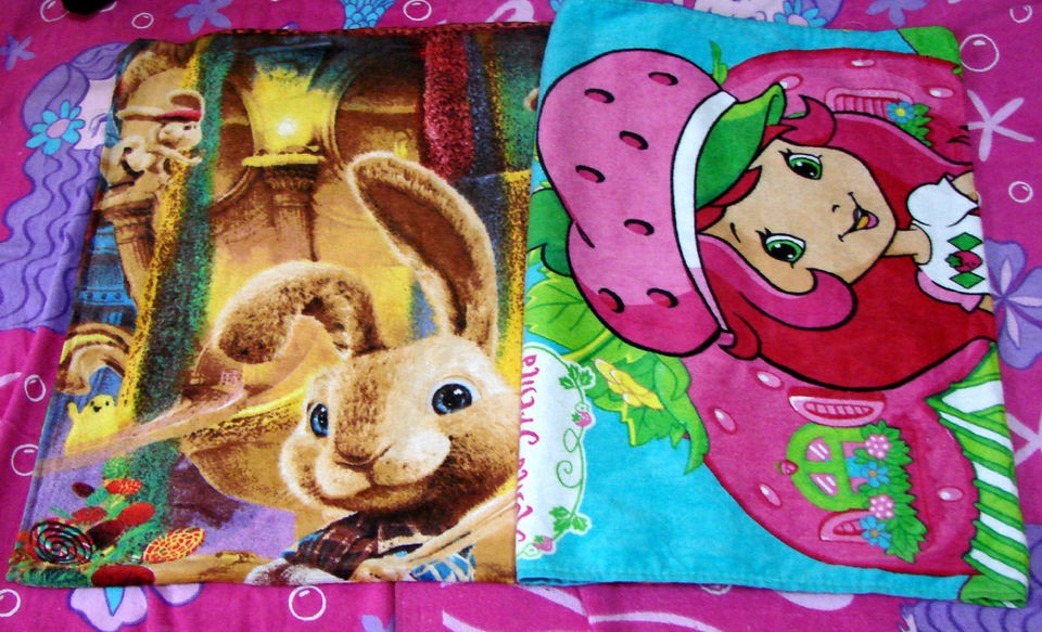   Cotto​n 2pcs 52x100cm Rosita Fresita Girl+Rabit Beach Bath Towel NEW