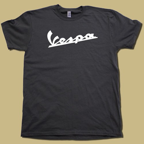 VINTAGE old school VESPA logo t shirt ALL COLORS