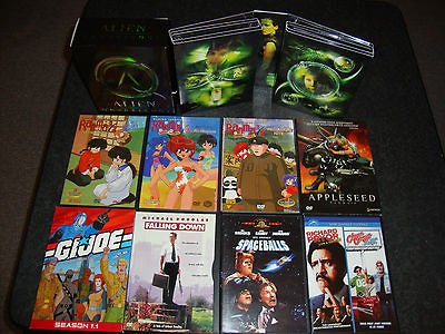 DVD Movie Lot Alien Quadrilogy Ranma1/2 G.I. Joe Spaceballs Cheech and 