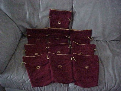 great as golf club covers 10 XR RARE CROWN ROYAL RED SUEDE CLOTH 