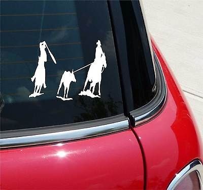   ROPING ROPE RODEO HORSE COWBOY GRAPHIC DECAL STICKER VINYL CAR WALL
