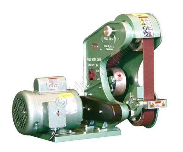 Burr King 482 3 Wheel Grinder 2 x 48 belt Single Speed 6000 SFPM 