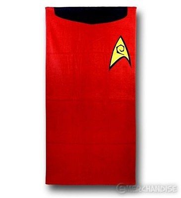   Trek Scotty Beach Shower Towel 29 x60 100% cotton Ops Security Red