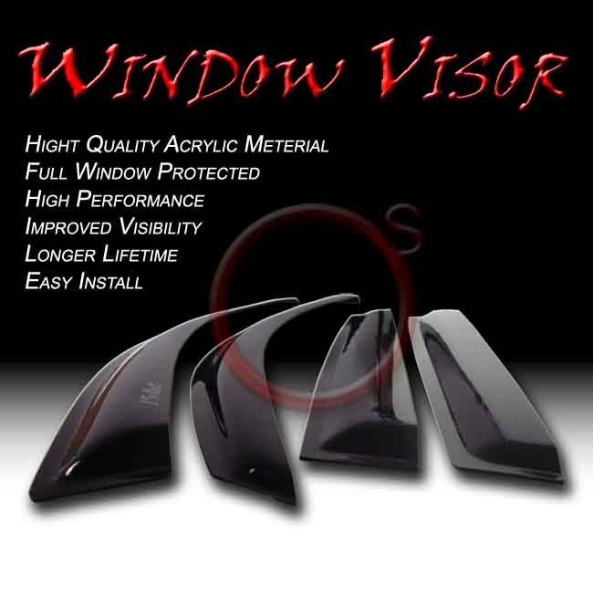 04 09 Dodge Durango Smoke Window Vent Sun Shade Acrylic Rain Guard 