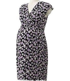 NEW NWT MOTHERHOOD MATERNITY Floral Surplice Dress MEDIUM Easter 