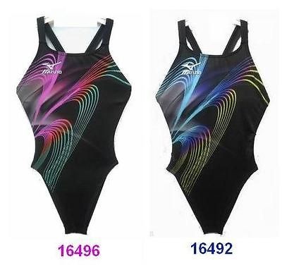 FINA Approved Japan MIZUNO Competition Swimsuit Spectrum Prints Blue 