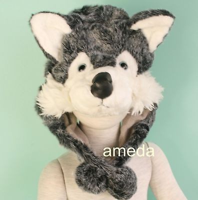 WOLF SIBERIAN HUSKY DOG COSTUME PARTY HAT CAP MASK HALLOWEEN BIRTHDAY 