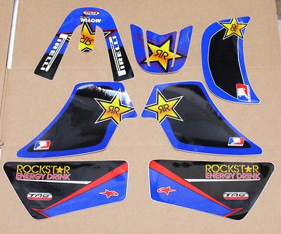 Yamaha PW 50 Decals Rockstar PW50 Graphic Sticker Kit Pit Dirt Bike