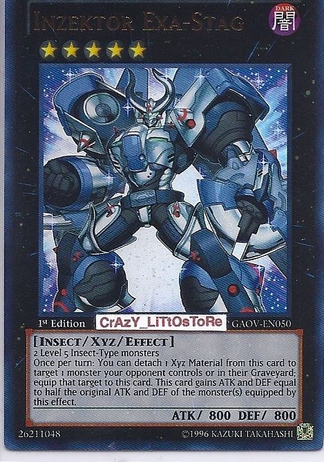 YU GI OH INZEKTOR EXA STAG 1ST ED ULTRA RARE N/MINT GAOV EN050