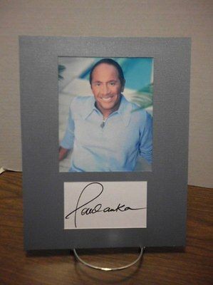 Paul Anka Autograph GREAT SINGER Display Signed Signature COA 