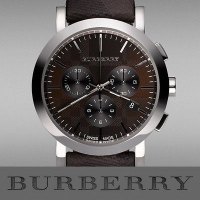   New Burberry Men 40mm Heritage Chronograph Watch BU1776 $475 Sale