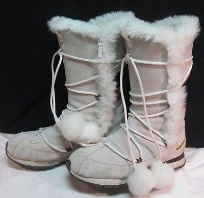 NIKE ACG 311959 173 WOMENS POM POM MID CALF SUEDE BOOTS~WINTER~SZ 8.5 