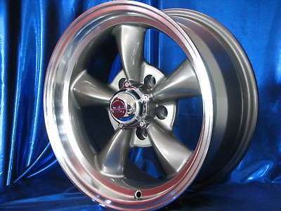 15x6 15x8 GRAY REV CLASSIC 100 WHEELS FORD MUSTANG 1965 1966 1967