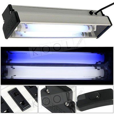 19 FRESHWATER AQUARIUM 15W WHITE & BLUE TOP LAMP LIGHT