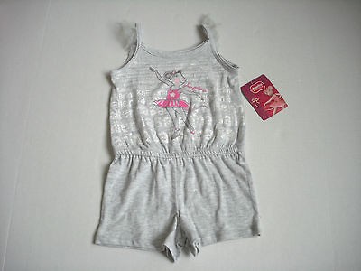 NWT Angelina Ballerina Sparkling Gray & Pink Shorts Romper Outfit sz 