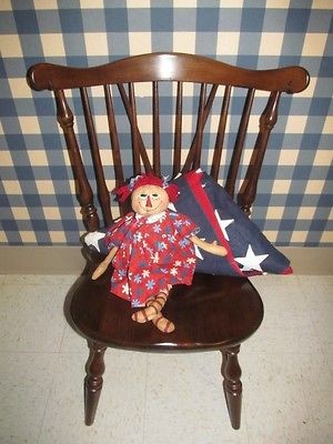 Ethan Allen Antiqued Old Tavern Pine Scroll Back Duxbury Chair 12 6060