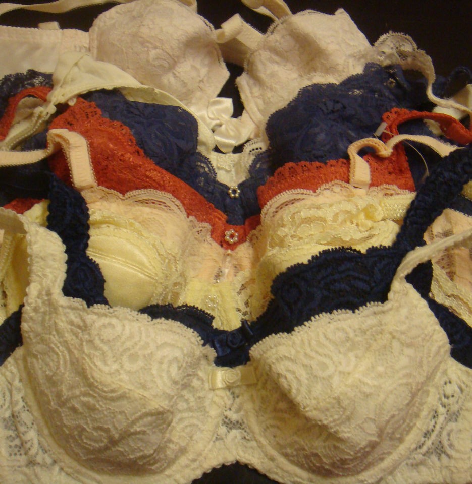 NEW 32B Assorted Gorgeous Lace Demi Balconette Lightly Lined Underwire 