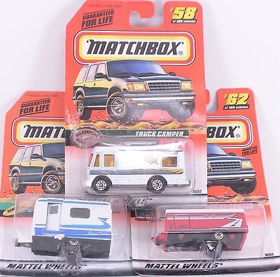 Matchbox Lot of 3 from 1999 Camper Pop Up RV Motorhome