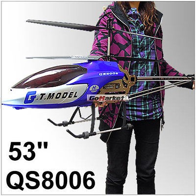 53 QS8006 GYRO 3.5 Channel 3.5CH Metal RC Helicopter GT Model FREE 