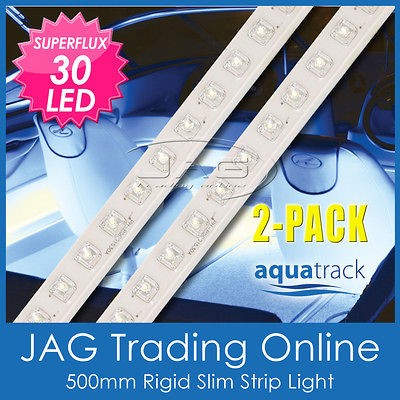 12V 30 LED 50CM WATERPROOF RIGID STRIP LIGHTS CARAVAN/BOAT/KITCHEN 