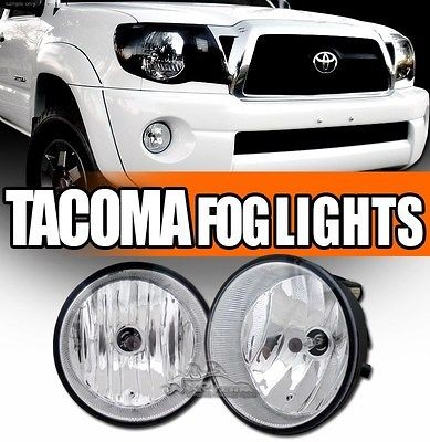 Factory Clear Fog Lights w/ Switch+Bulbs+Wire+Relay 05 11 Tacoma 04 06 