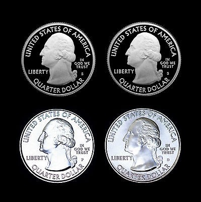 2009 P+D+S+S District of Columbia ~ Silver & Clad Proof + Satin PD in 