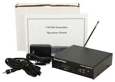 BROADCASTVISION ENTERTAINMENT BVE FM 3001 POWERFUL FM TRANSMITTER NEW 