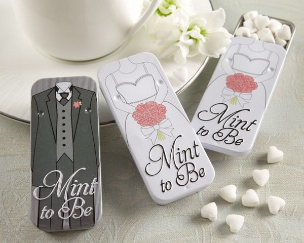 200 Mint to Be Bride or Groom Slide Mint Tins with Heart Mints Wedding 