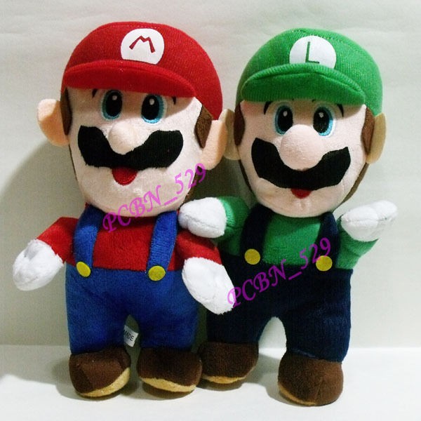 New Super Mario Brothers Plush Figure ( Stand Mario C and Stand Luigi 