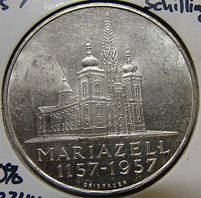 1957 Austria 25 Twenty Five Schillings Silver