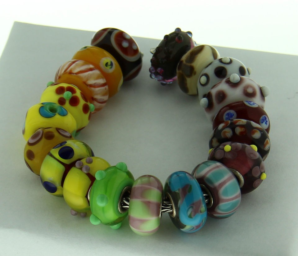 Authentics Trollbeads Limited Edition One of a Kind Murano Glass Beads 