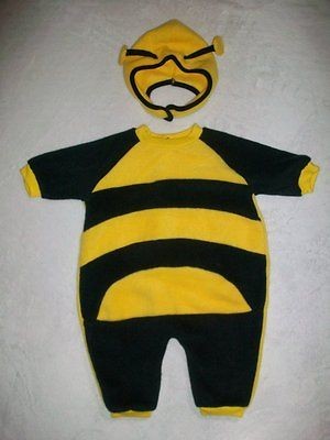 BABY INFANT BUMBLE BEE HALLOWEEN COSTUME W/HAT SIZE NEWBORN 0 3 MONTHS 