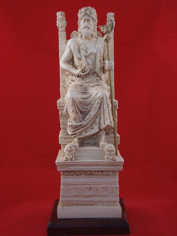 Zeus greek statue king of gods ruler of sky NEW