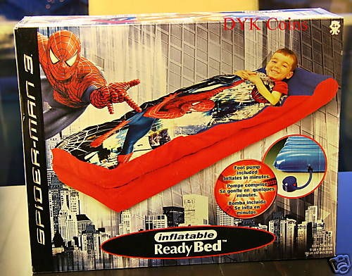 RED SPIDERMAN INFLATABLE SLEEPING BAG READY EZ BED NEW