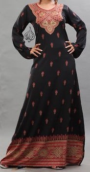 VERY LONG DRESS CAFTAN  INDIAN KAFTAN  58 LONG DRESS  BLACK  FREE 