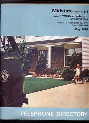 1970 Suburban Syracuse Metropolitan Telephone Directory   Midstate