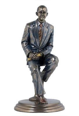 inch Bronzehued Seated Figure President Barak Obama