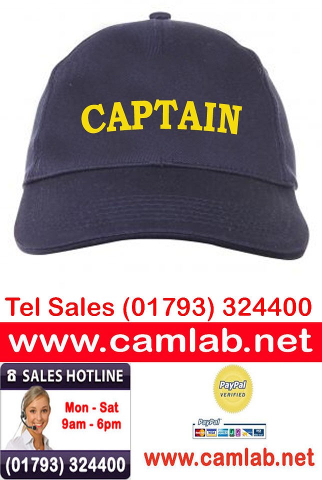 Captain baseball hat cap ideal fancy dress up costume