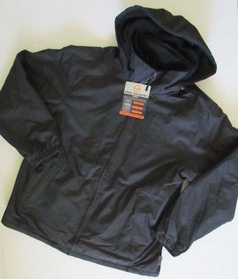 FREE COUNTRY DOBBY New Black Water Wind Resistant Hooded Jacket Coat 