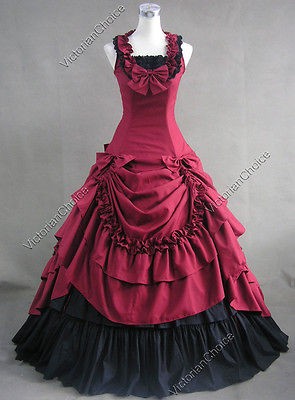 Civil War Southern Belle Lolita Ball Gown Dress Reenactment 081 S