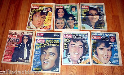 ELVIS PRESLEY The Star Tabloid Magazine Newspaper 7pc Lot 1977 78 