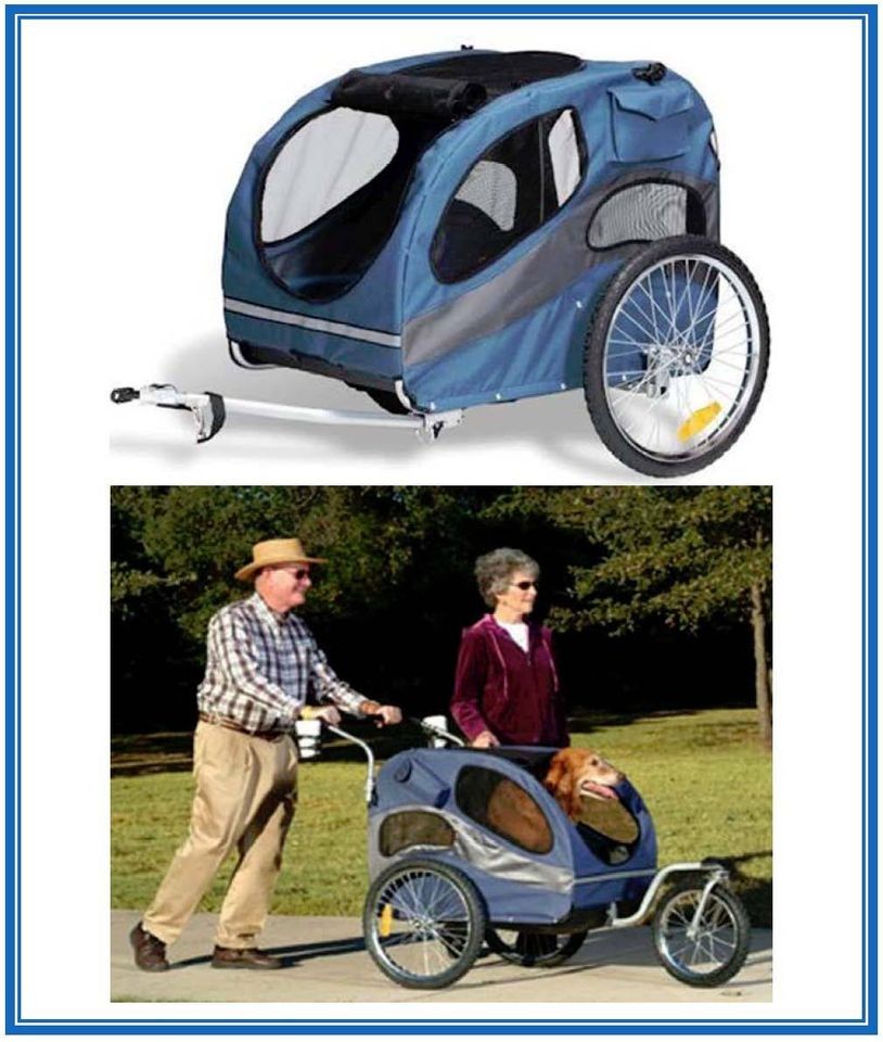 HoundAbout Bicycle Pet Dog Trailer  Large  Includes Stroller Kit