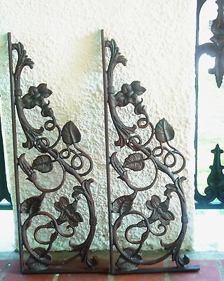   Iron Morning Glory Architectural Corbels Shelf Bracket Island Corners