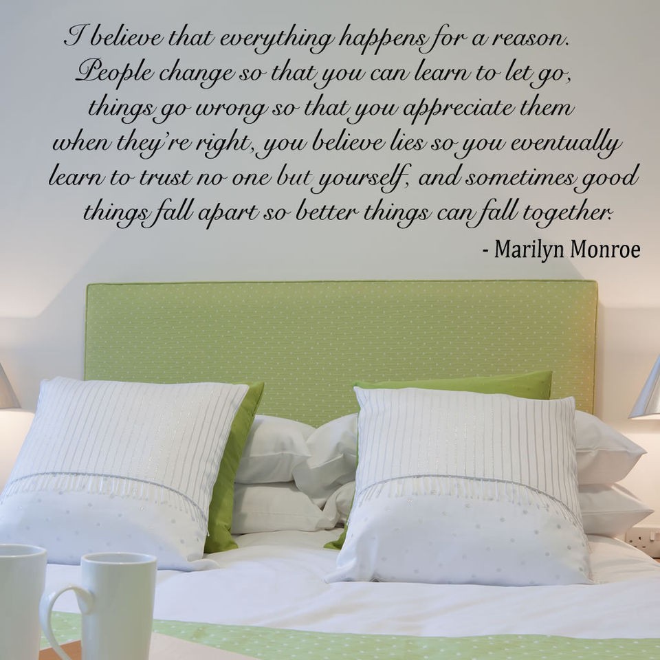 Believe   Marilyn Monroe Quote Wall Stickers Wall Decals Self 