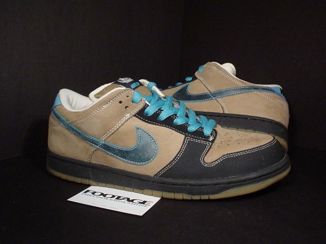 2005 Nike Dunk Low Pro SB SLAM CITY SKATES TAUPE BROWN BLACK TEAL BLUE 