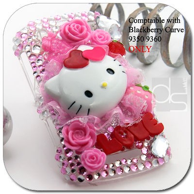 Pink Melody Bling Hard Skin Case Back Cover For Blackberry Curve 9350 