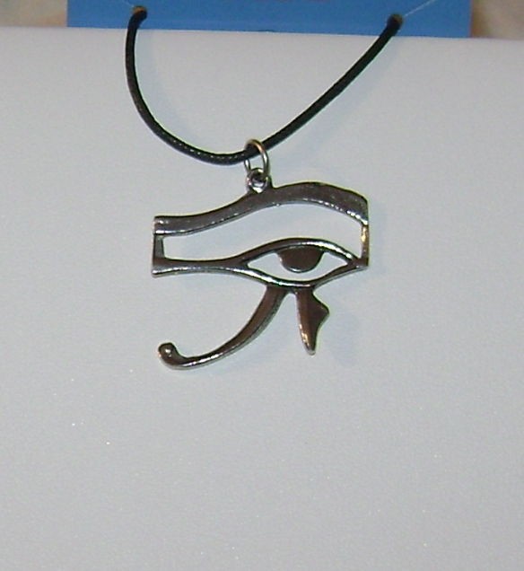 EYE OF HORUS PENDANT NECKLACE EGYPTIAN NEW PEWTER #2