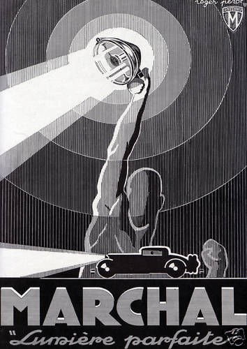 ADVERT ART Deco PrInt MARCHAL CAR LIGHT LUMIERE FRENCH