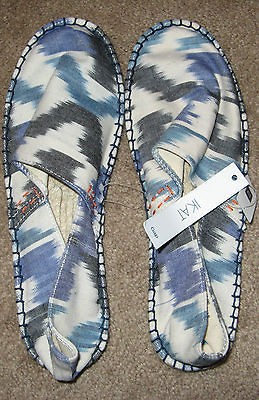 Gap Espadrille Flats 10 Ikat Fabric Blue NWT